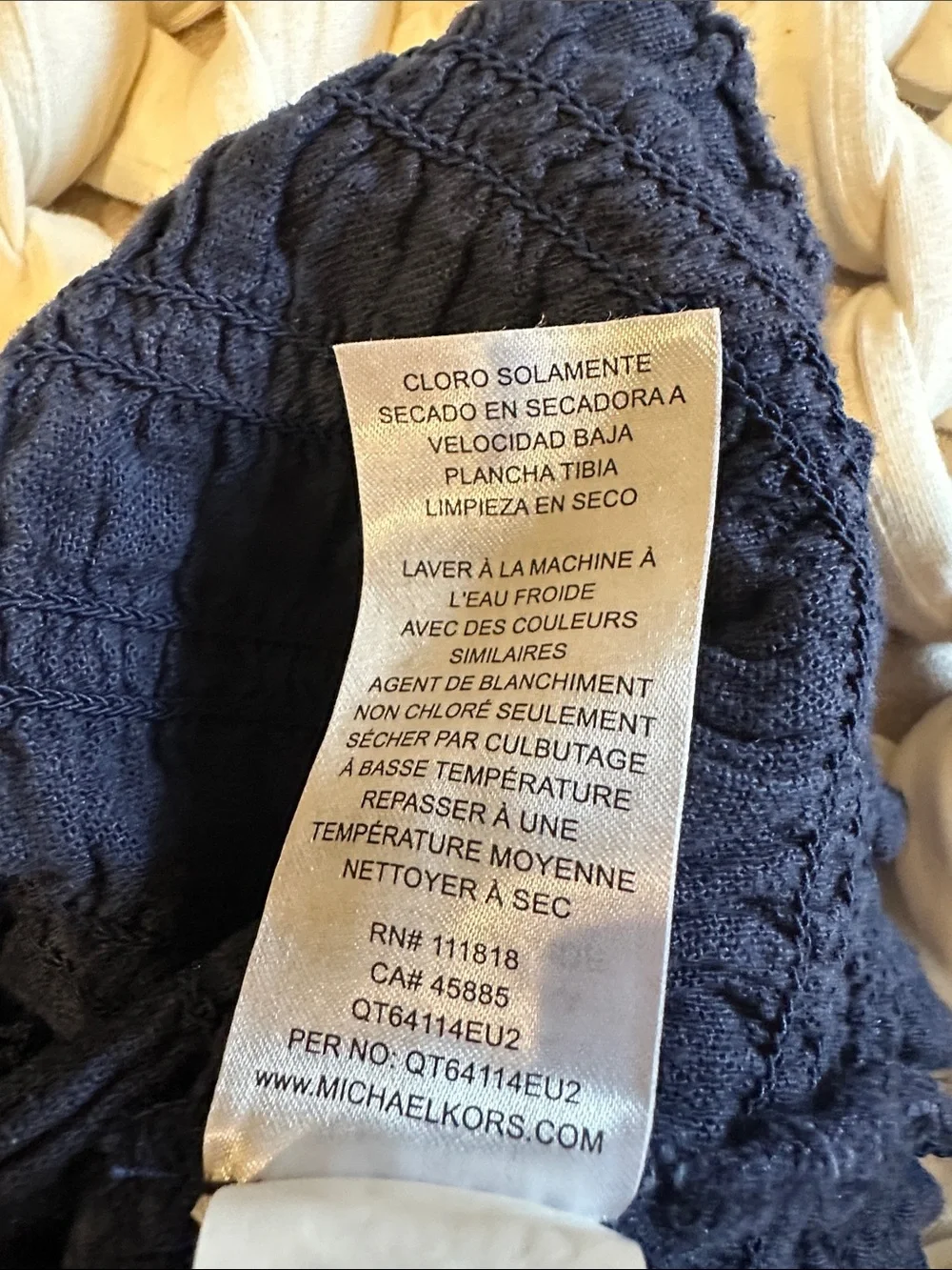 NWT Michael Kors Navy Smocked Camisole Tank - Women